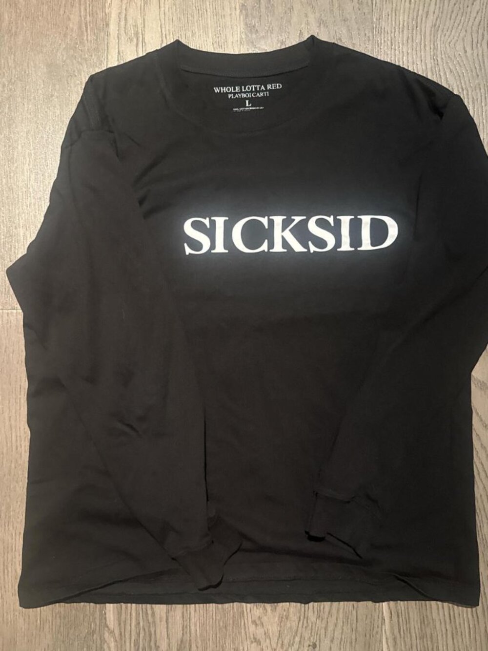 WHOLE LOTTA RED WLR ‘SICKSID’ Official Playboi Carti Merch Tour Long-Sleeve Tee